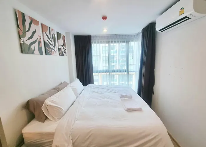 1 ห้องนอน ใกล้บีทีเอสอ่อนนุช สายสีเขียว ที่นอนking Size วิวสระว่ายน้ำ *